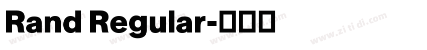 Rand Regular字体转换